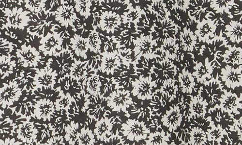 Melrose And Market Camp Shirt In Black- Ivory Sketch Blossom