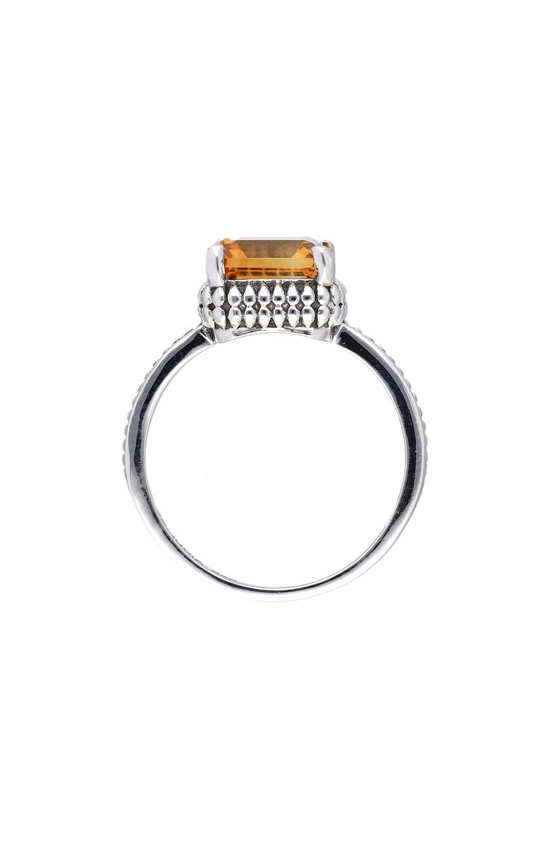 YS GEMS Rectangle Stone Ring, Alternate, color, Yellow