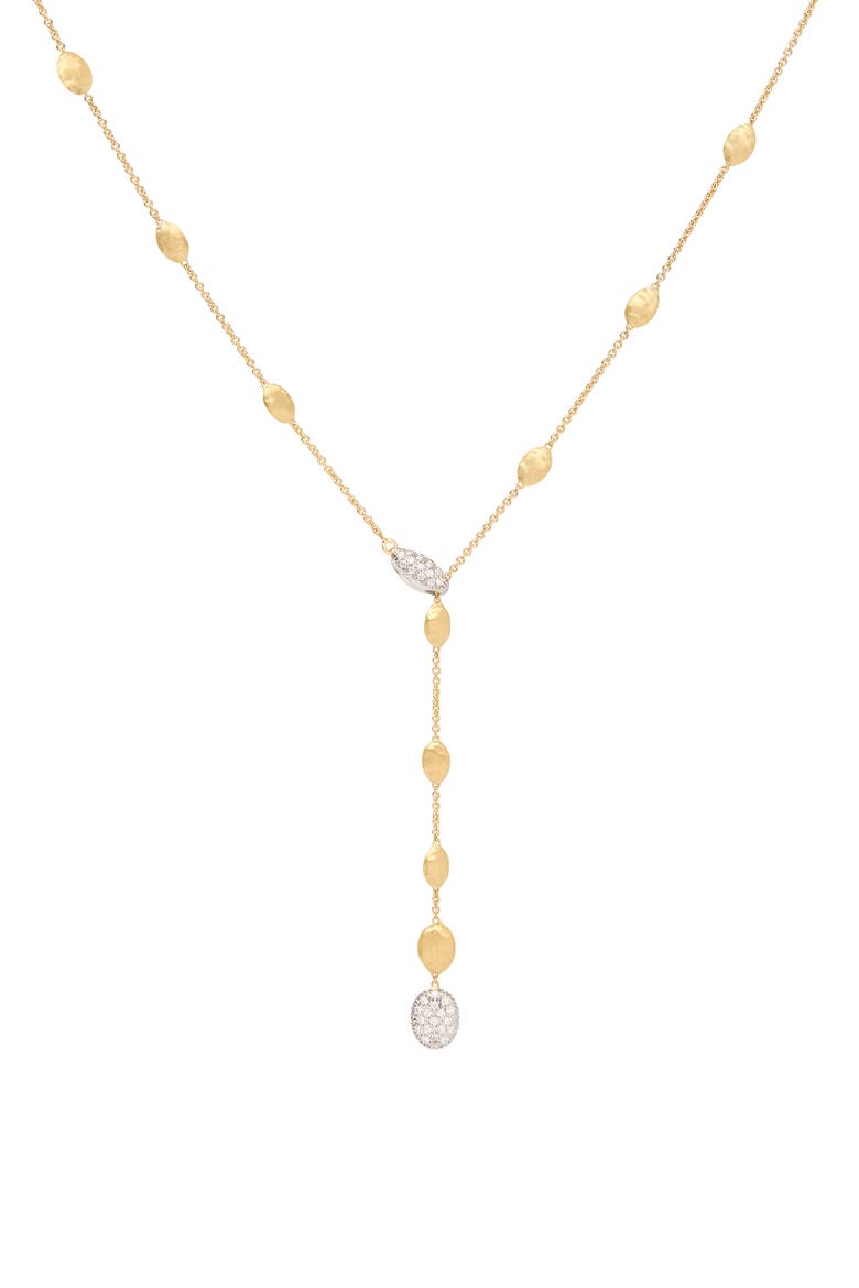 Siviglia Diamond Y-Necklace, Main, color, 18K YELLOW/WHITE GOLD