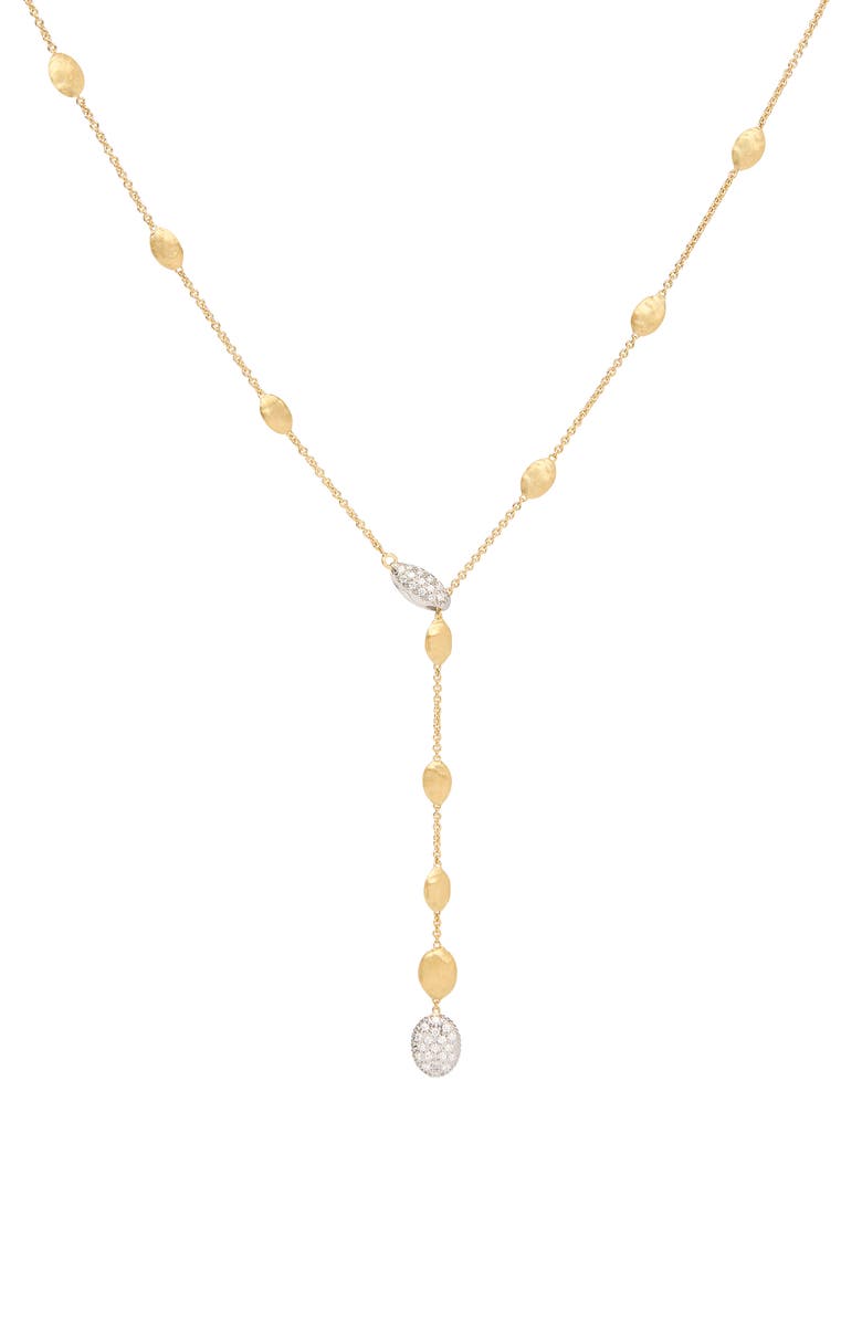 Marco Bicego Siviglia Diamond Y-Necklace, Main, color, 18K Yellow/White Gold