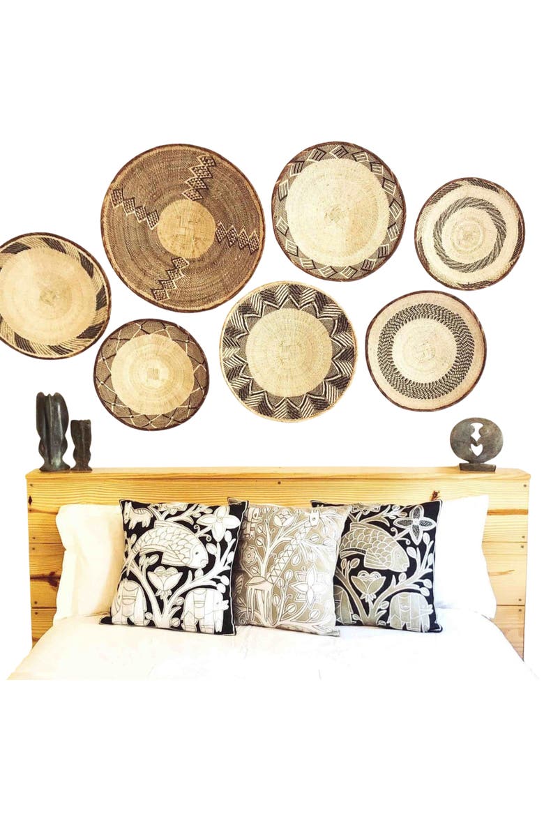 Tonga Wall Decor Basket, Alternate, color, Brown