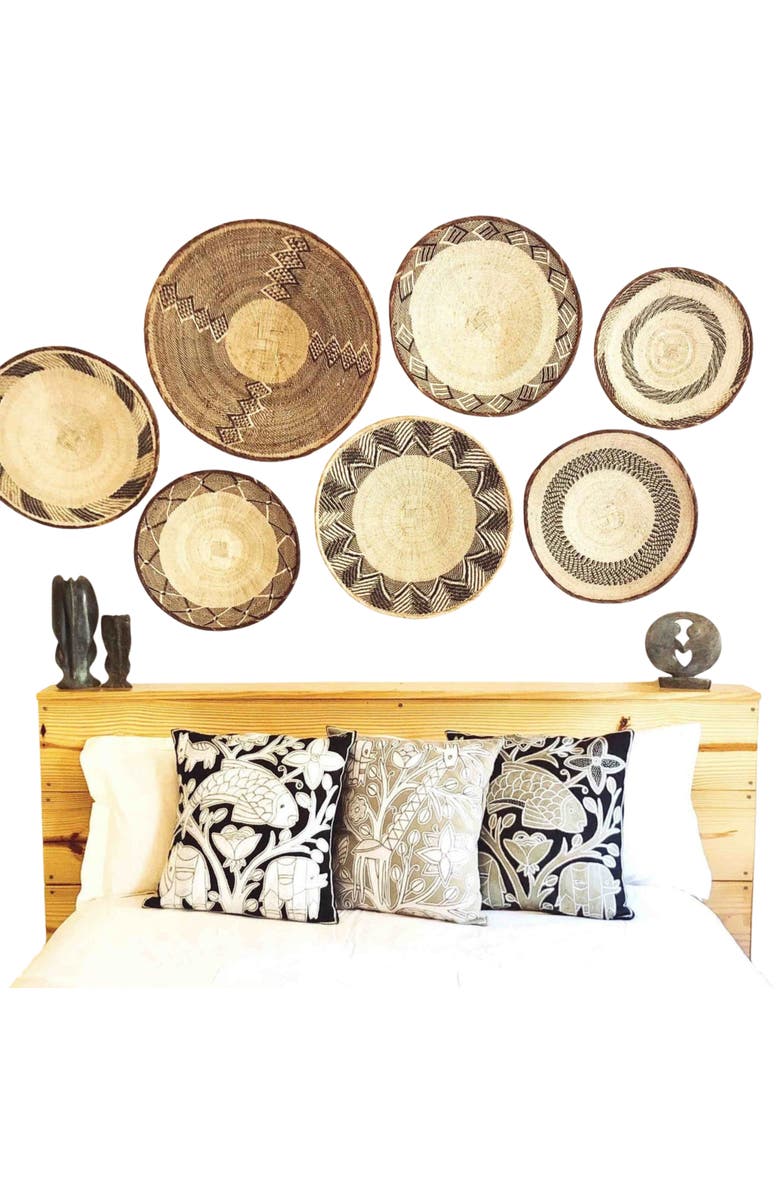 Mbare Tonga Wall Decor Basket, Alternate, color, Brown