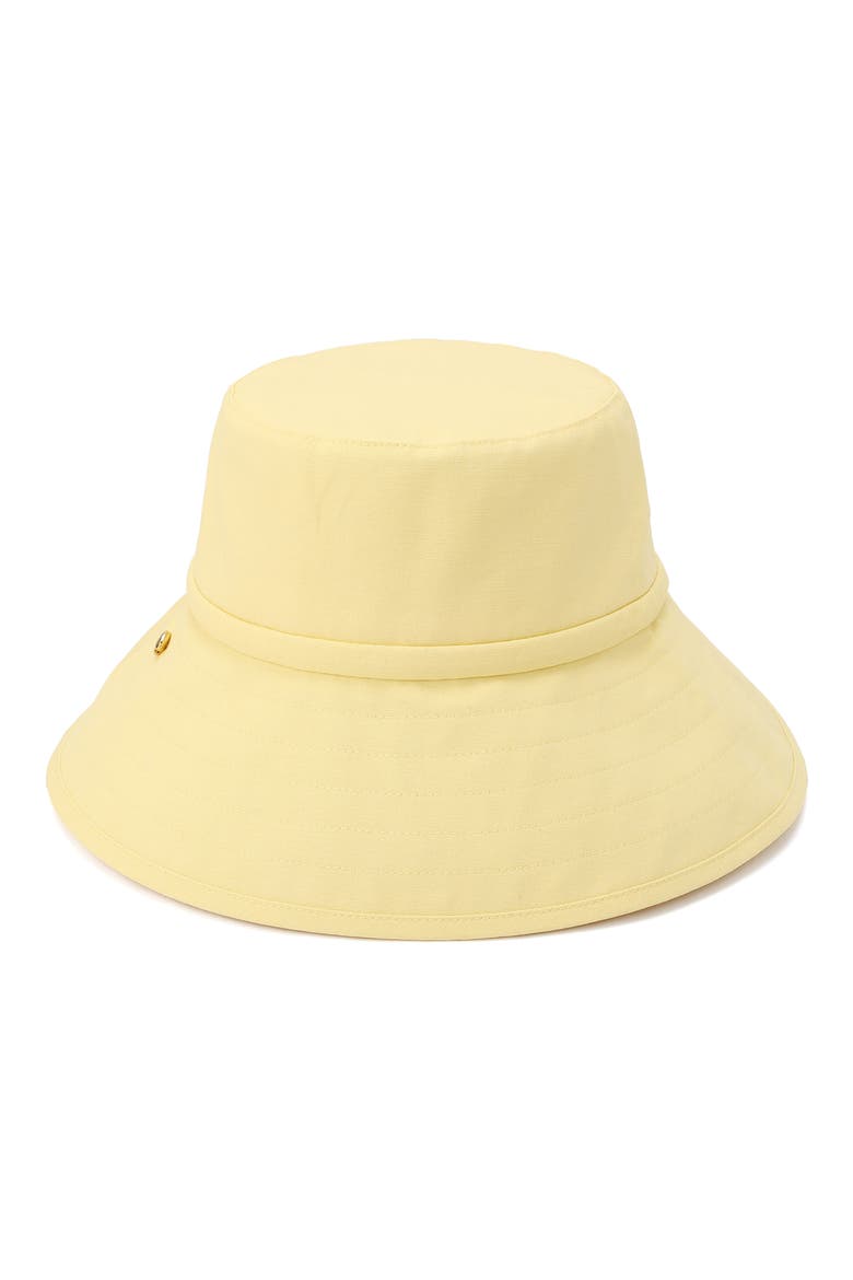 bow ties long brim bucket hat, Main, color, PALE CITRON