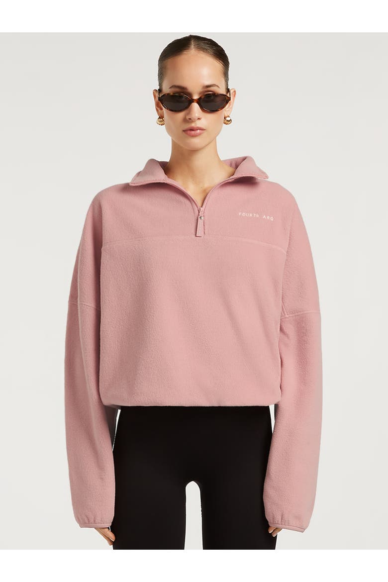 Devan Long Sleeve Half-Zip Fleece, Main, color, Ballerina Pink