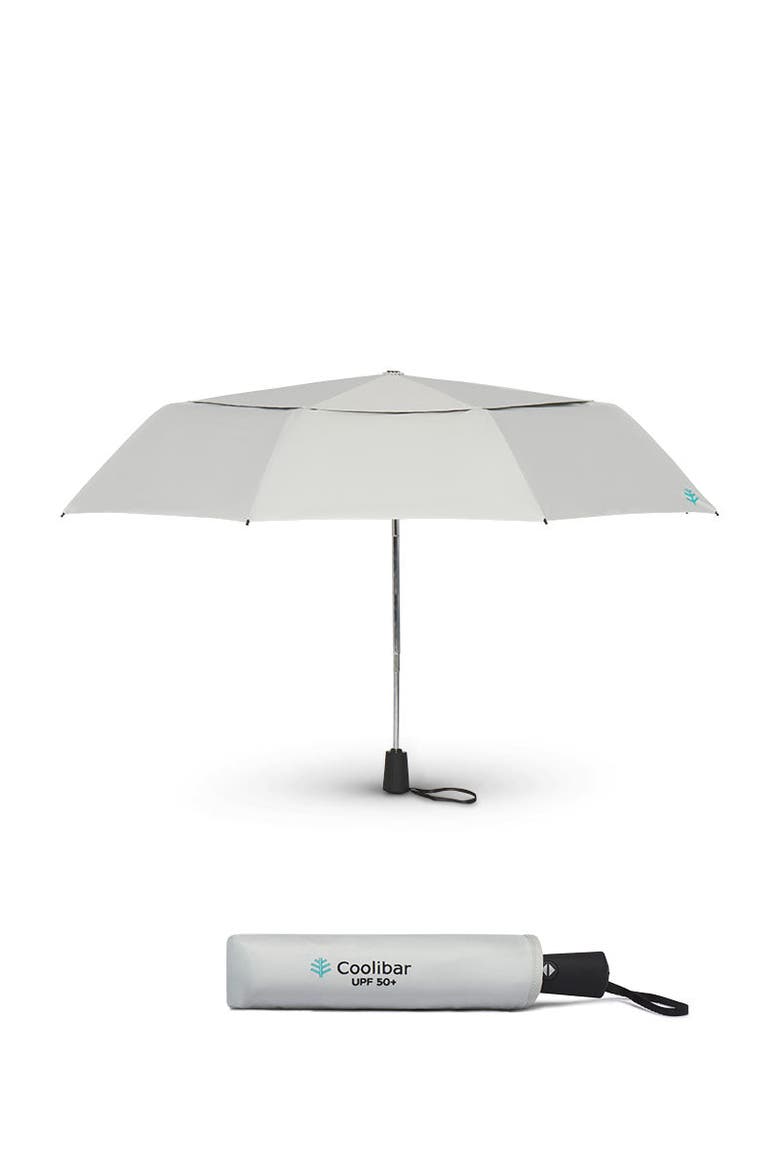 Vrae 42 Inch Sodalis Travel Umbrella, UPF 50+ Sun Protection, Main, color, Sleek Grey