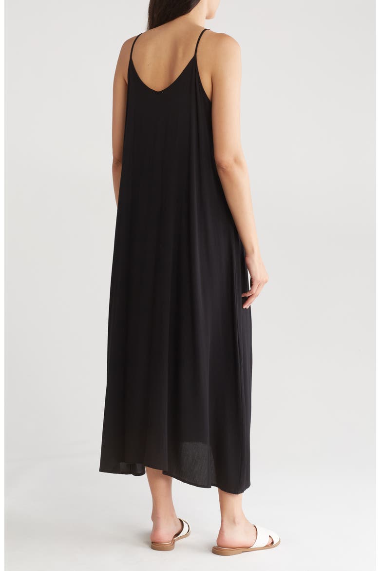 Spaghetti Strap Cover-Up Dress, Alternate, color, BLACK