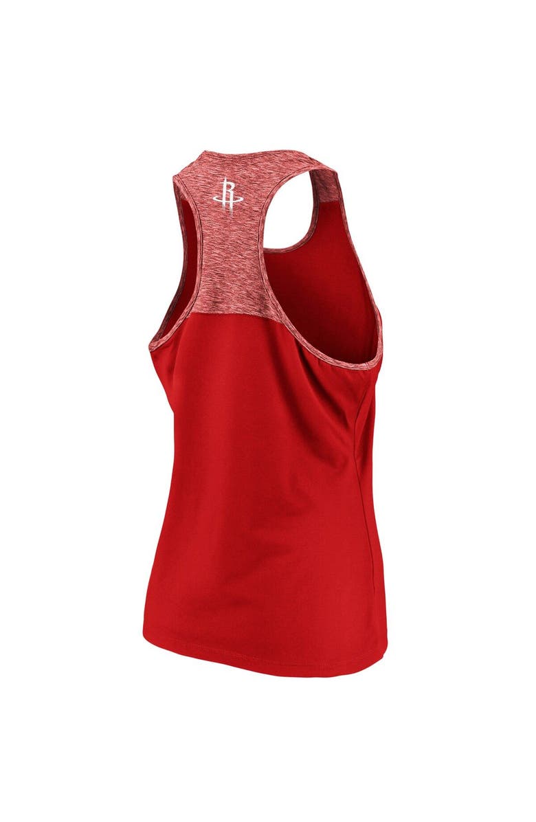 FANATICS Women's Fanatics Branded Red/Heathered Red Houston Rockets Made to Move Static Performance Racerback Tank Top, Alternate, color, 