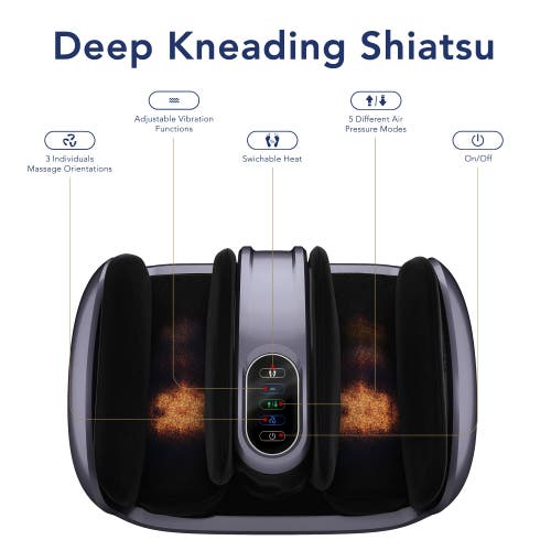 Miko Mas Ii Foot, Leg & Calf Massager With Heat In Gray