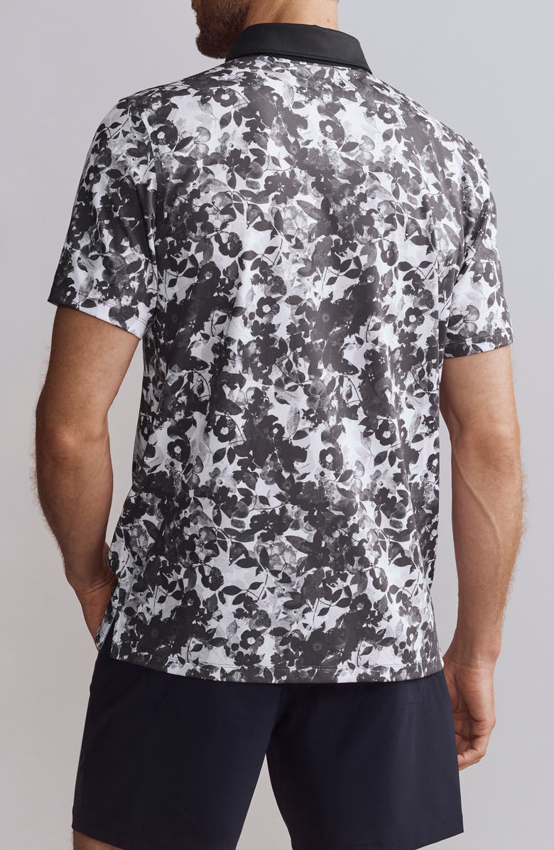 Rhone Floral Performance Golf Polo, Alternate, color, Sleet Gray Floral Camo