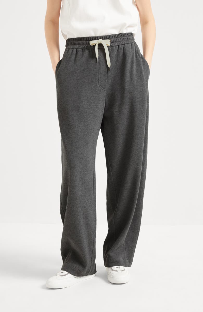 Brunello Cucinelli Pique Track trousers, Alternate, color, 