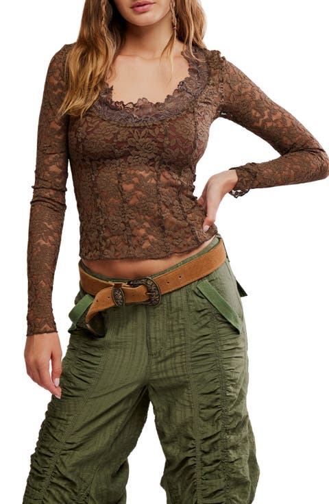 All Night Long Lace Top