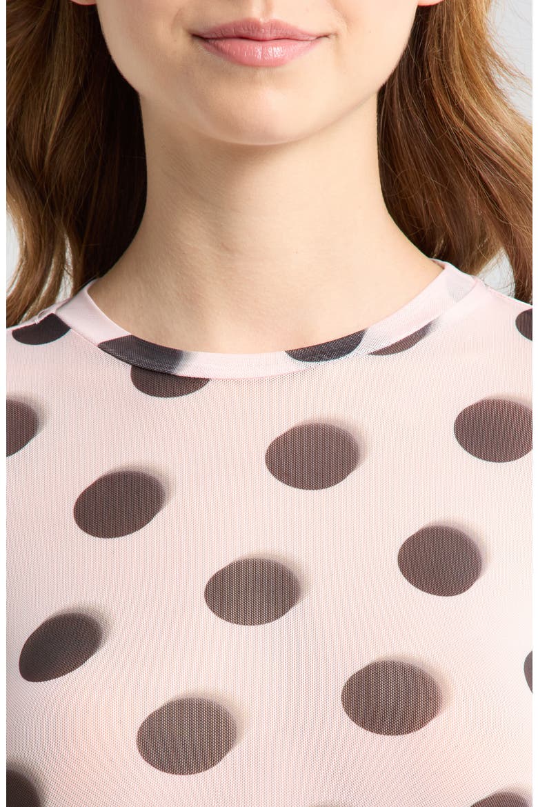 Kaylee Floral Mesh Top, Alternate, color, ROSE BLUR DOT