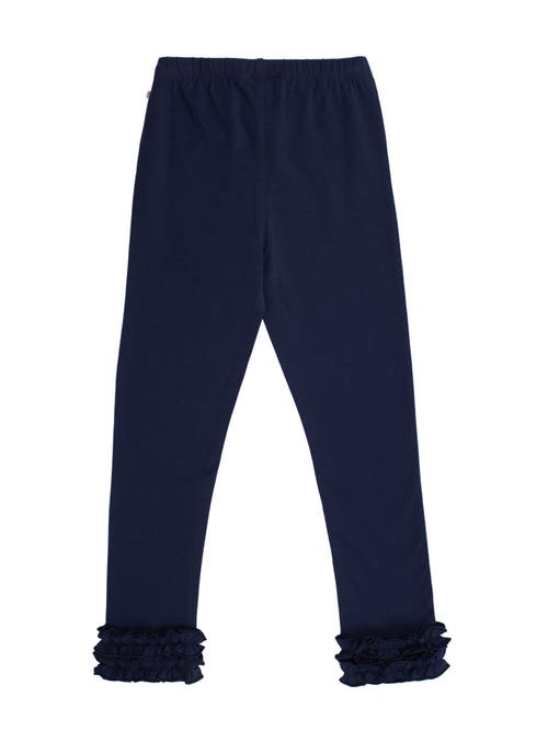 Rufflebutts Girls Ruffle Leggings In Blue