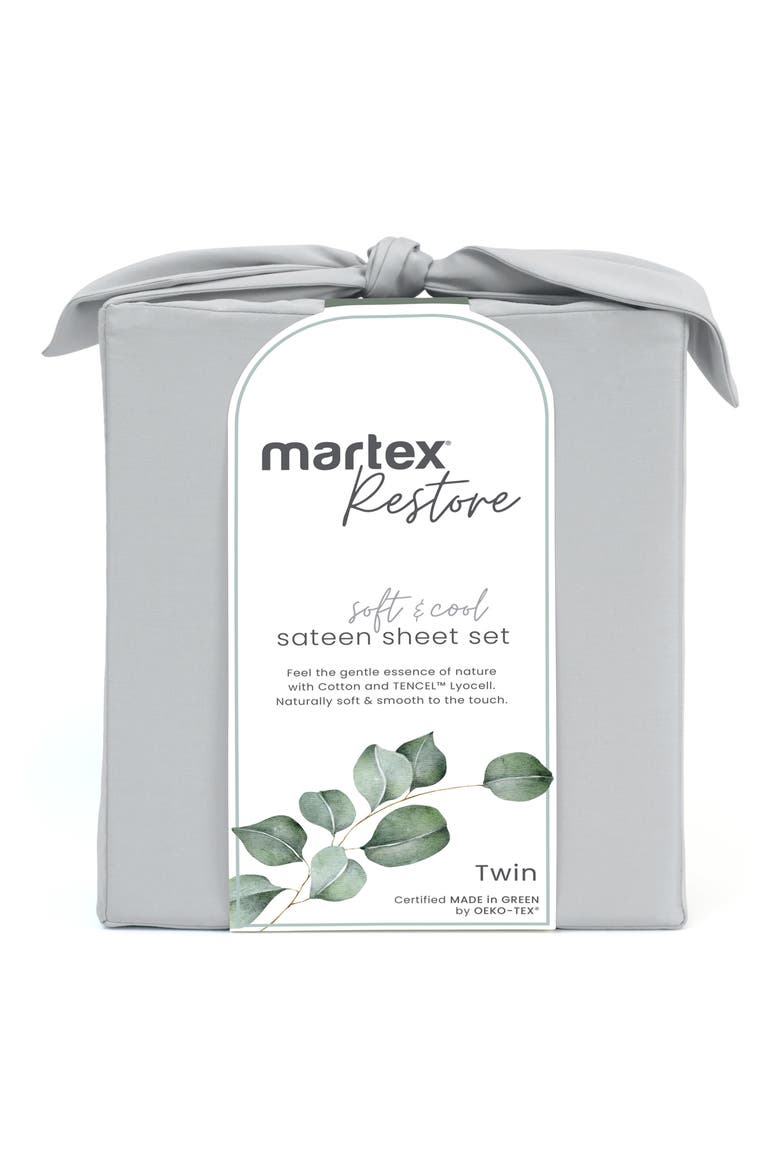 Restore Cotton & Tencel® Lyocell Sateen Sheet Set, Alternate, color, GREY