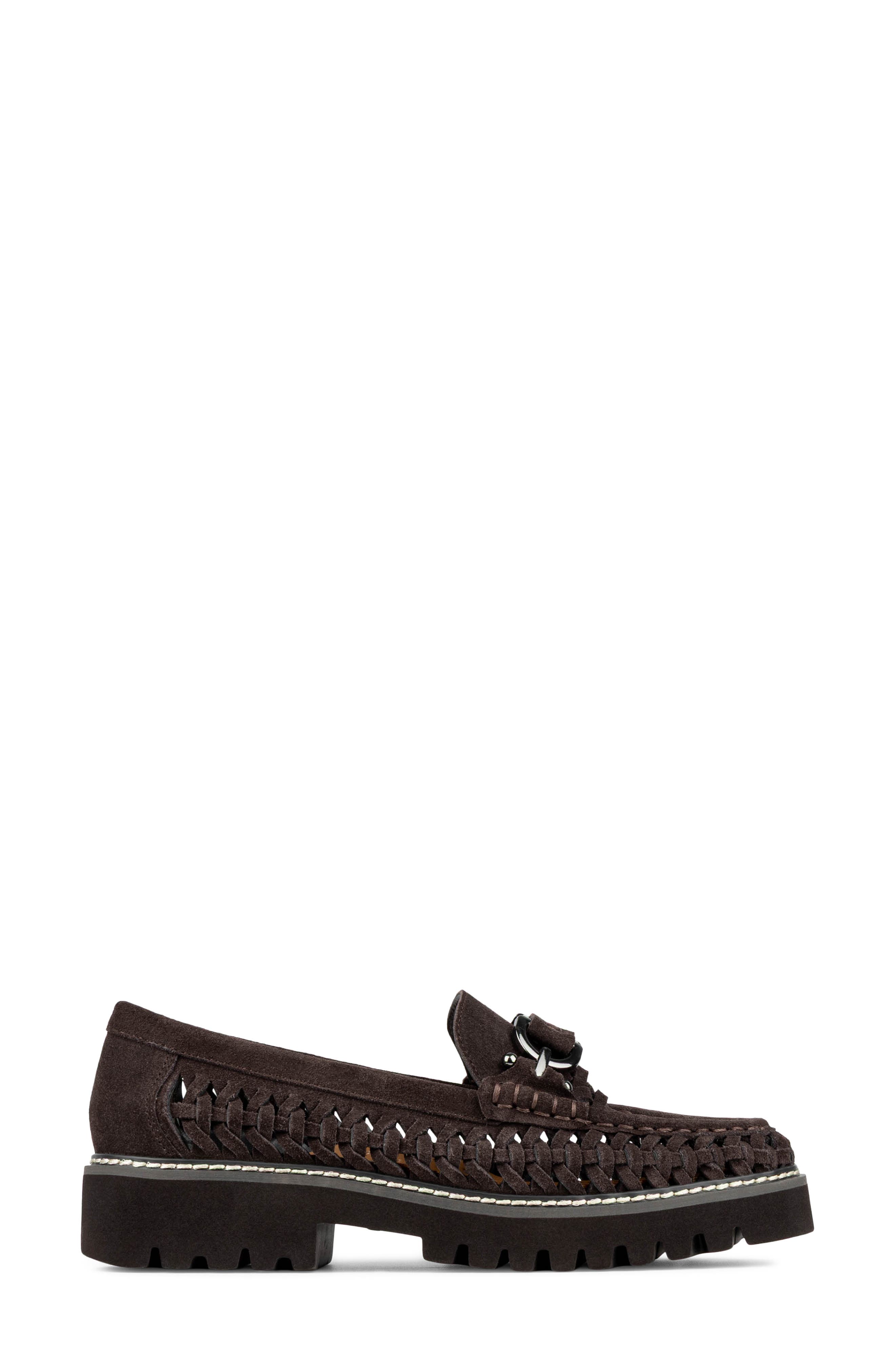 Hansine Lug Sole Bit Loafer, Alternate, color, DARK BROWN