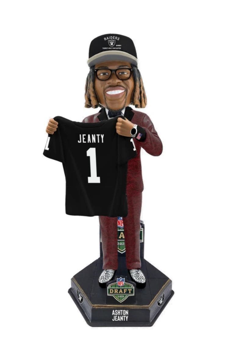 Ashton Jeanty (Las Vegas Raiders) 2025 NFL Draft Pick Bobblehead, Main, color, Multi-Color