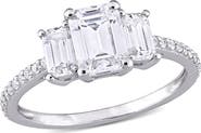 DELMAR Dew Octagon Created Moissainte Ring