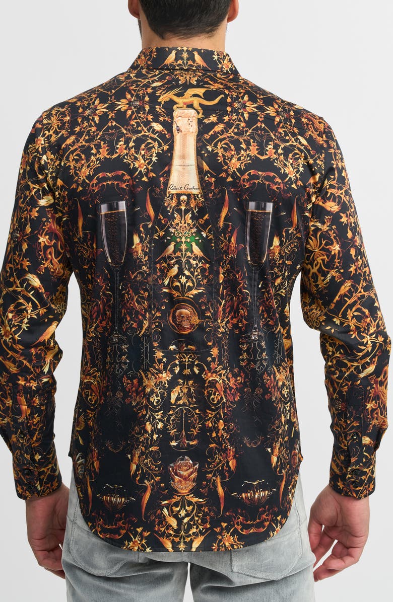 Robert Graham Brut Jacquard Woven Button-Up Shirt, Alternate, color, 