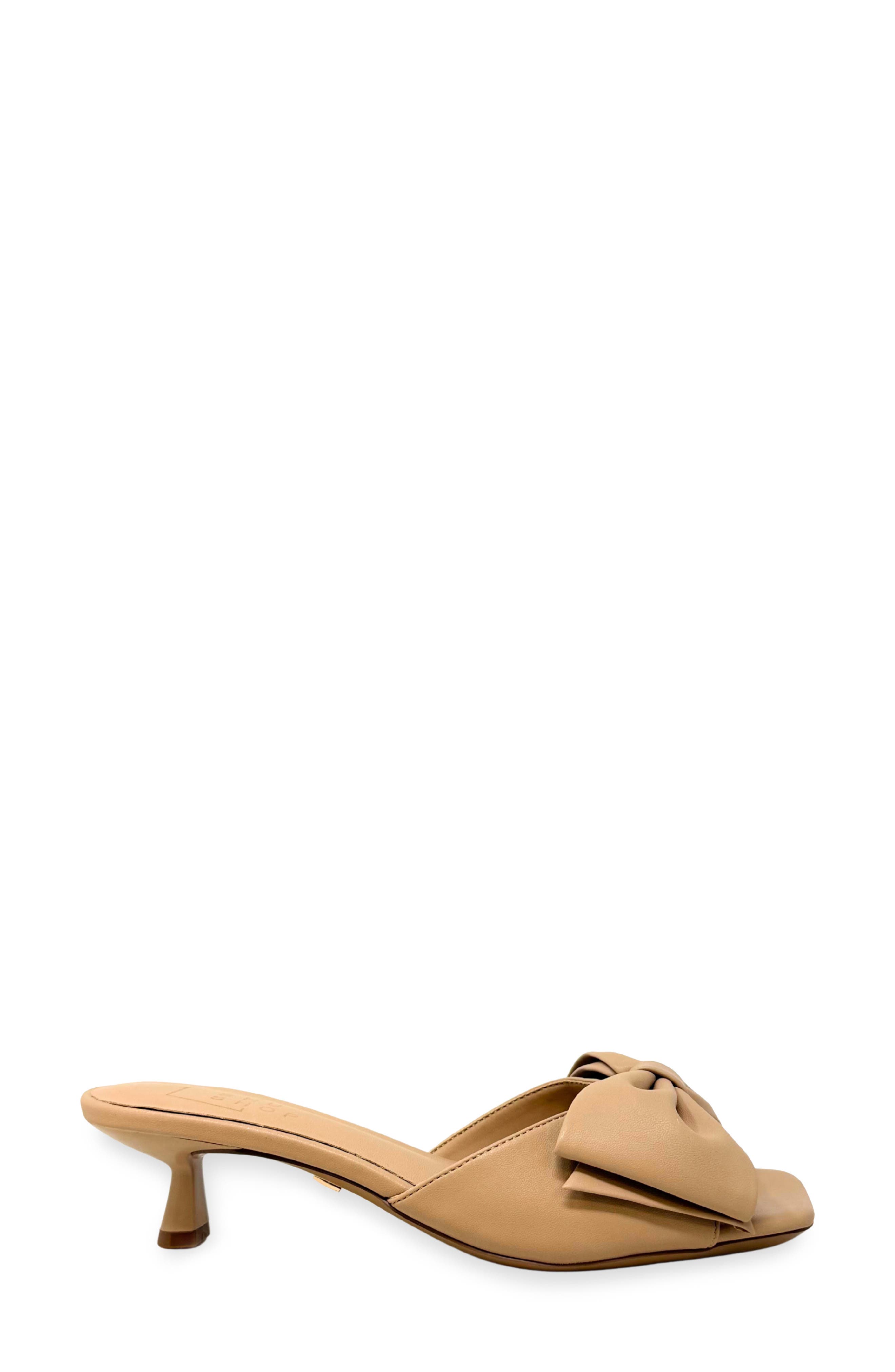 Ella Kitten Heel Slide Sandal, Alternate, color, TAN