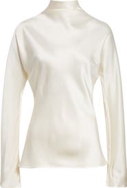Róhe Long Sleeve Satin Top
