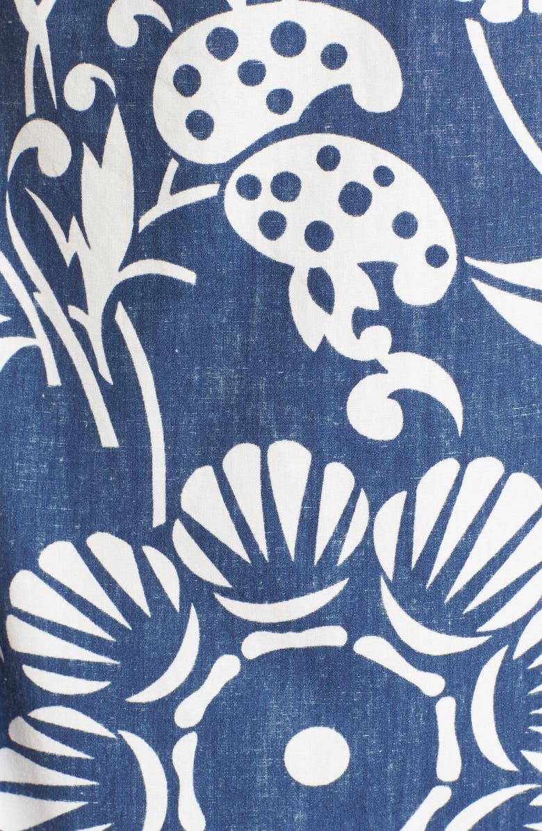 Kahala Duke's Pareo Trim Fit Sport Shirt, Alternate, color, Navy