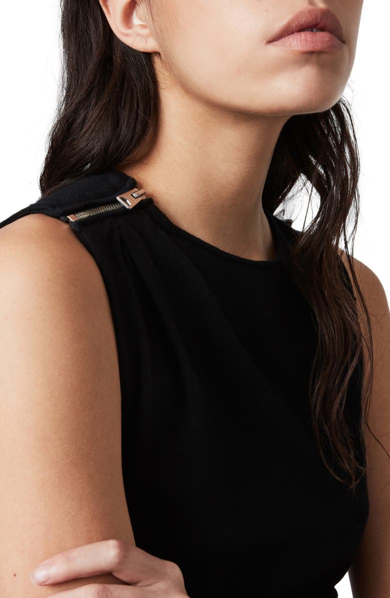 AllSaints Rina Side Ruched Body-Con Dress, Alternate, color, 