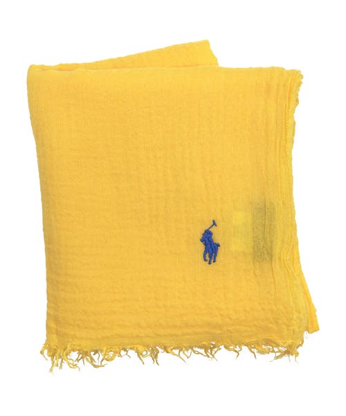 Polo Ralph Lauren Seasonless Signature Solid Scarf In Yellow