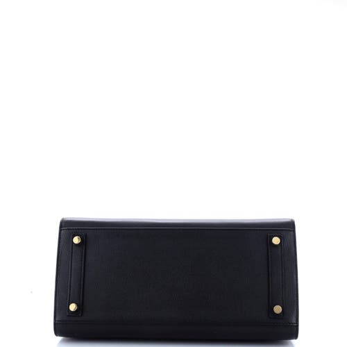 Pre-owned Hermes  Hermes Birkin Sellier Bag Black Epsom With Gold Hardware 30 In Black