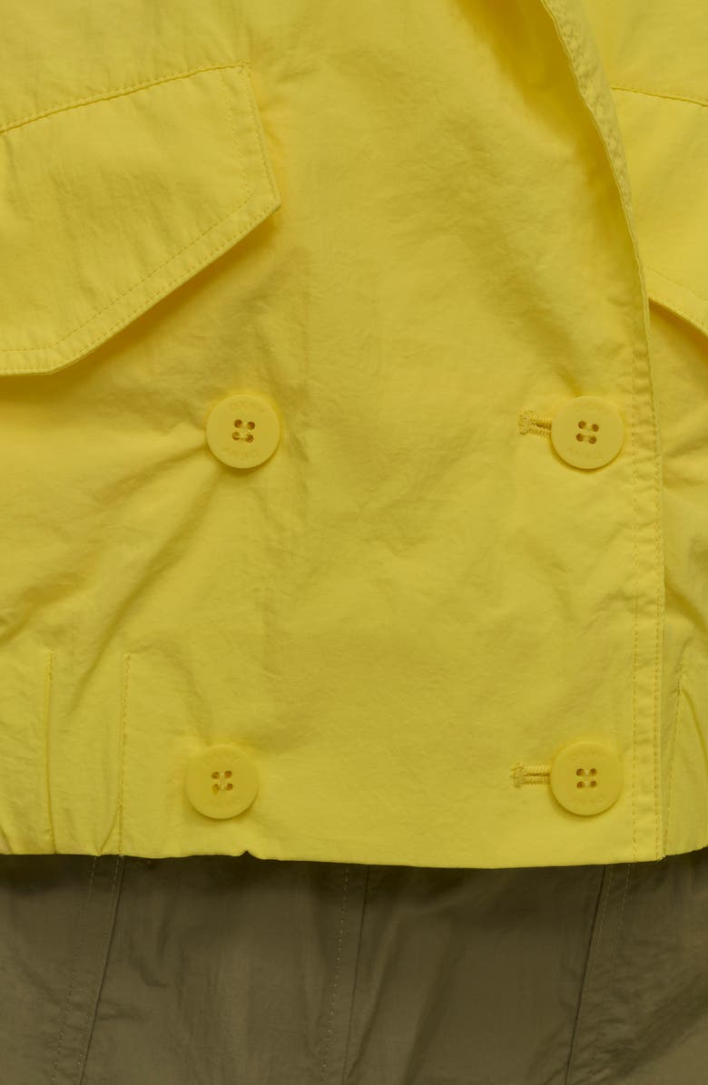 DKNY Crop Trench Jacket, Alternate, color, Daffodil