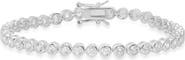 Queen Jewels Sterling Silver Cubic Zirconia Tennis Bracelet