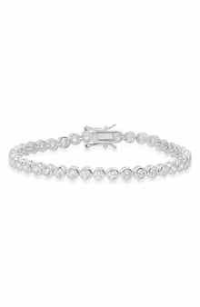 Queen Jewels Sterling Silver Cubic Zirconia Tennis Bracelet