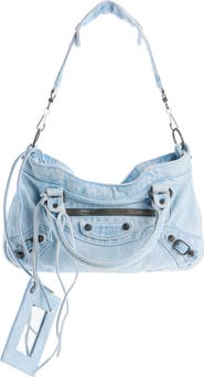 Balenciaga Le City First Denim Shoulder Bag