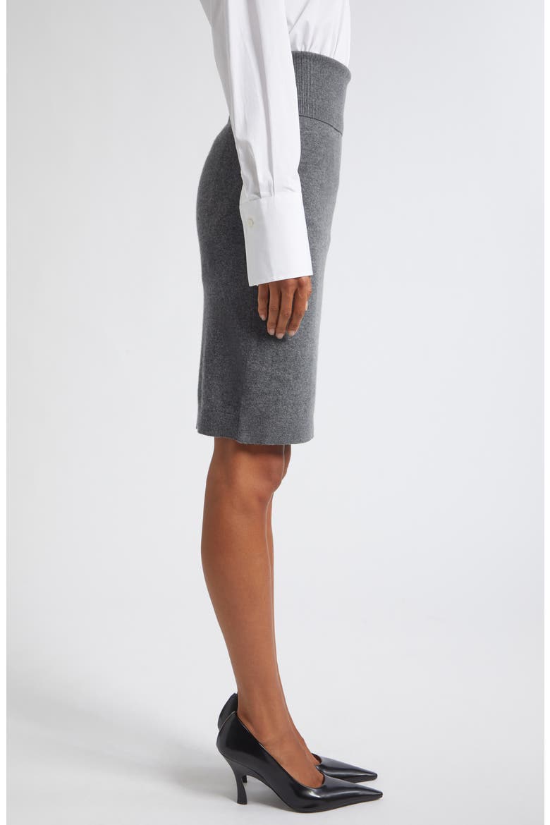Virgin Wool Knit Pencil Skirt, Alternate, color, DARK GREY MELANGE