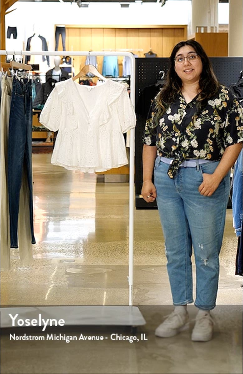 Peplum Frill Eyelet Blouse, sales video thumbnail