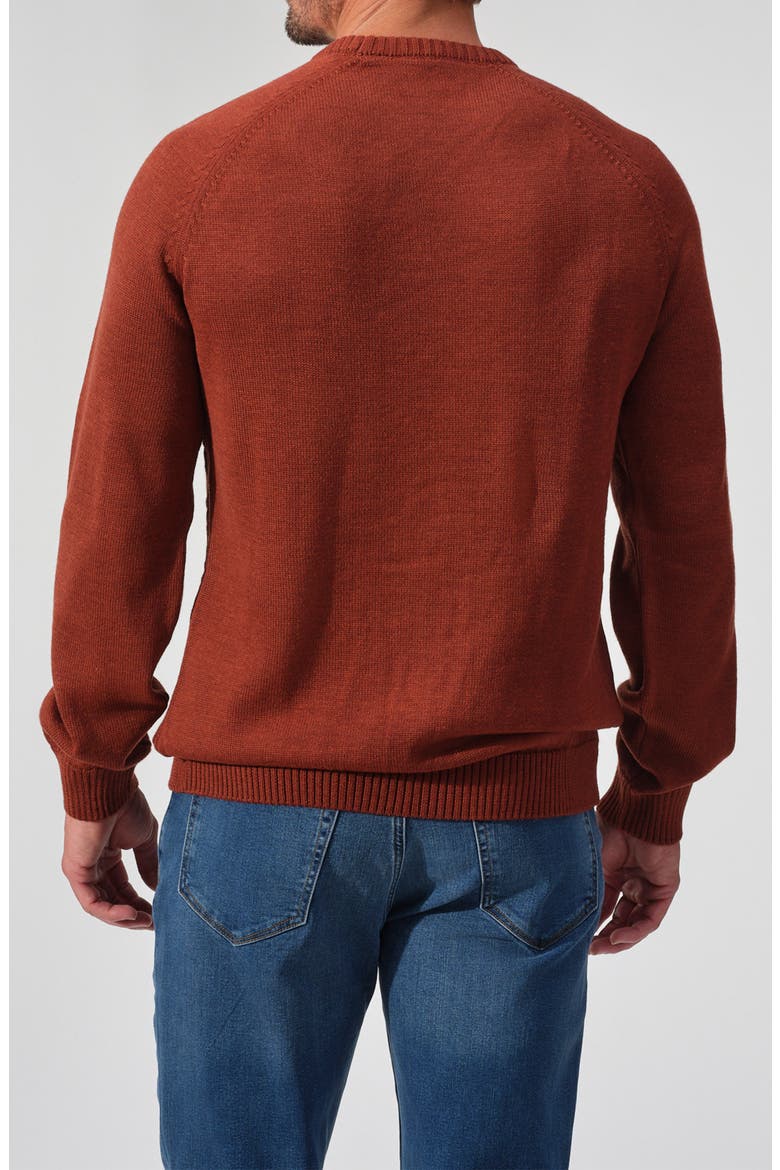 Ravello Merino Wool Cable Knit Sweater, Alternate, color, RUST