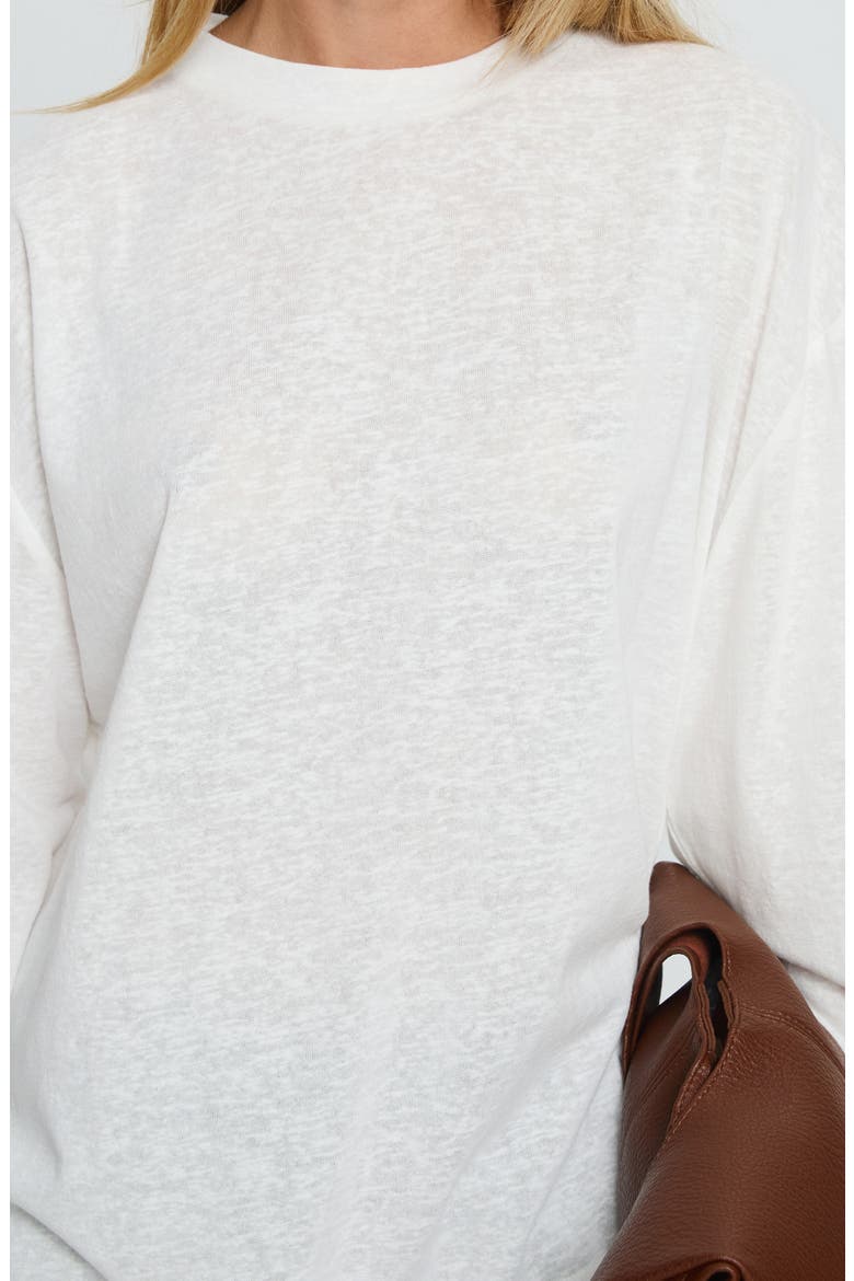 Zaydee Long Sleeve Recycled Cotton Blend Shirt, Alternate, color, WHITE
