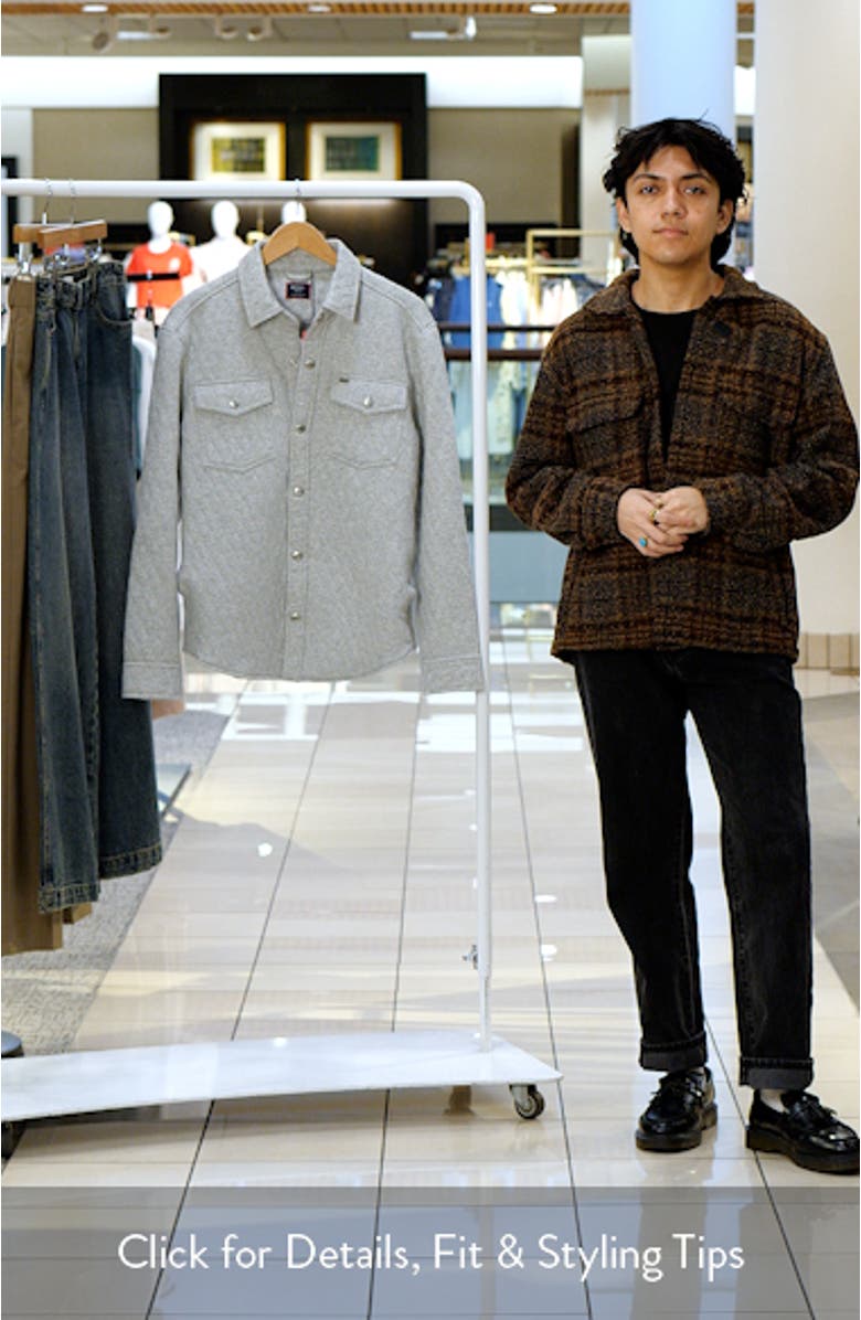 Braunfield Quilted Knit Overshirt, sales video thumbnail