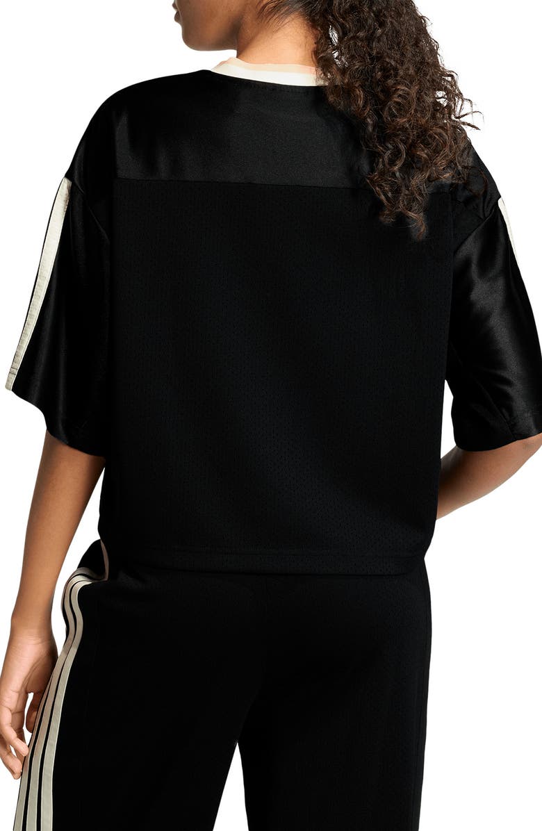 adidas Stadium Mesh T-Shirt, Alternate, color, Black/Crystal Linen/Off White