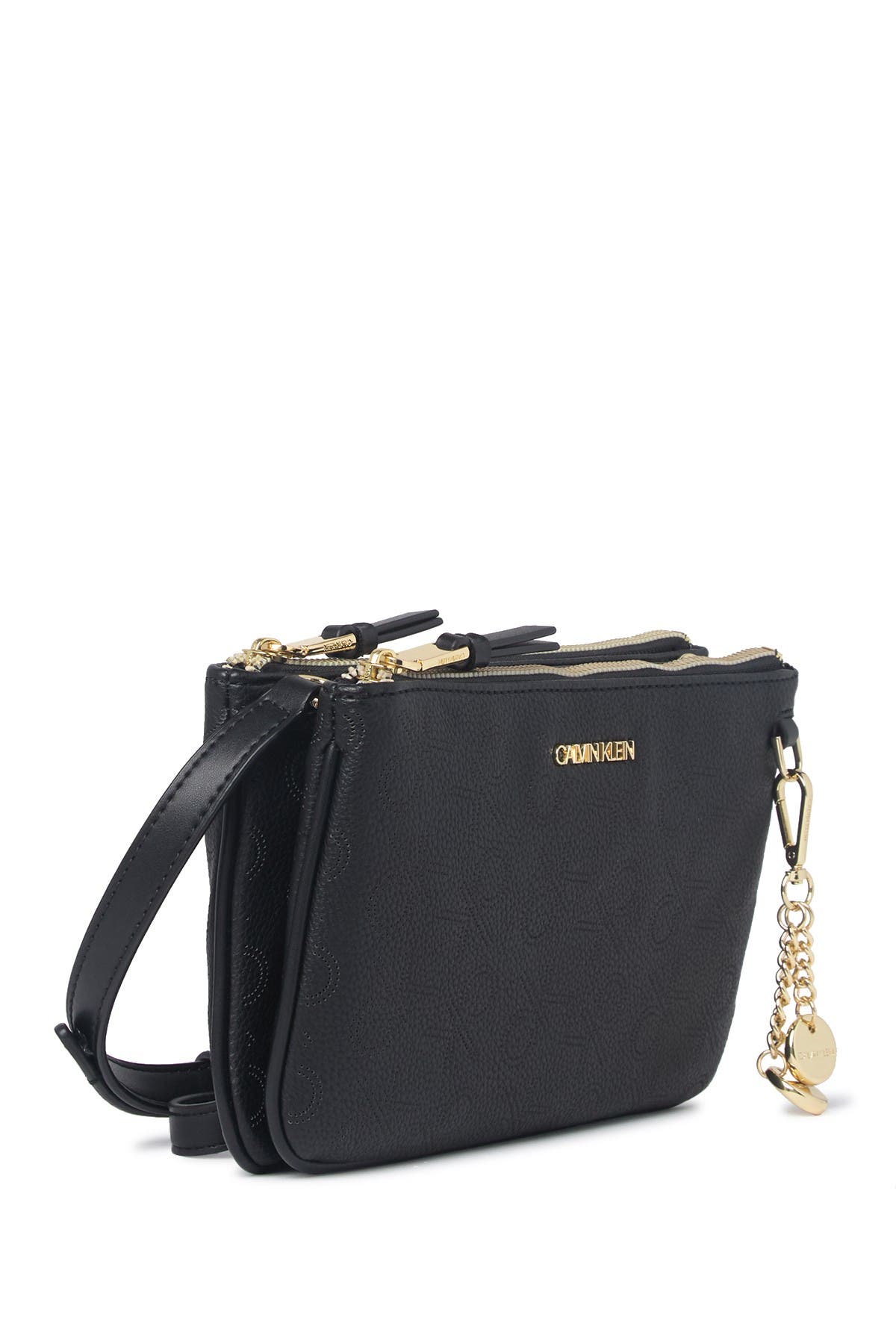 Calvin Klein Denver Perforated Novel Crossbody, Alternate, color, 