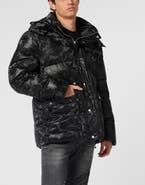 PHILIPP PLEIN Shiny Nylon Puffer Jacket Camouflage Men