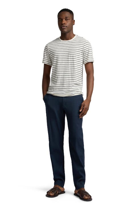 Crewneck Stretch Linen T-Shirt