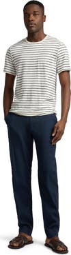 Onia Crewneck Stretch Linen T-Shirt