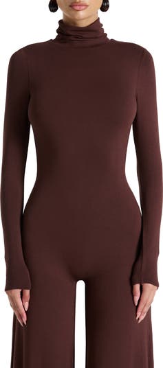 Sculpt Turtleneck Wide Leg Jumpsuit