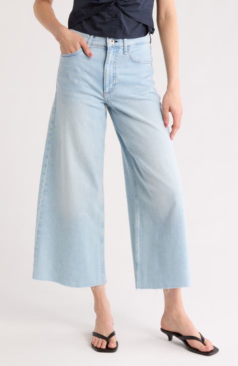 Serena Crop Wide Leg Jeans (Wyncote)