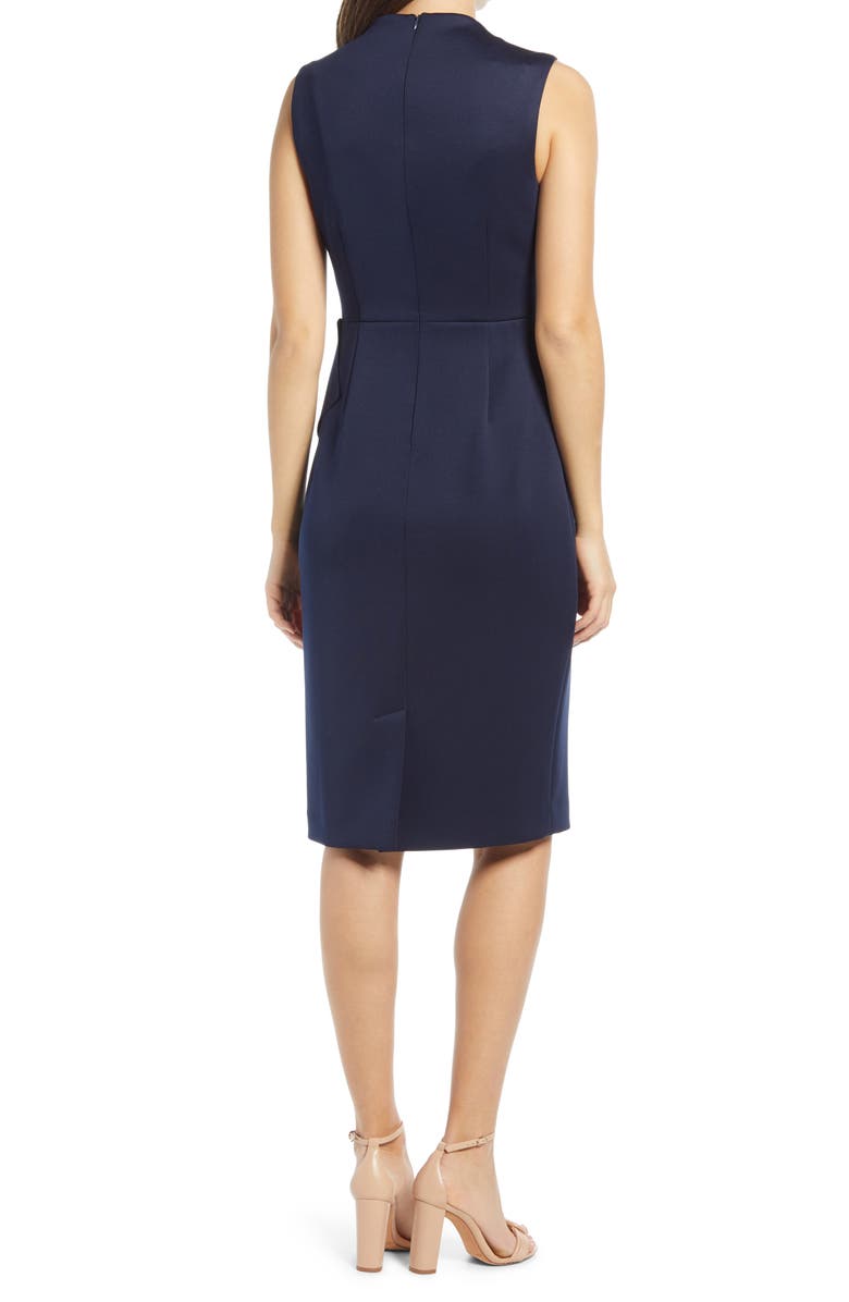 Eliza J Ruffle Sleeveless Body-Con Cocktail Dress, Alternate, color, 