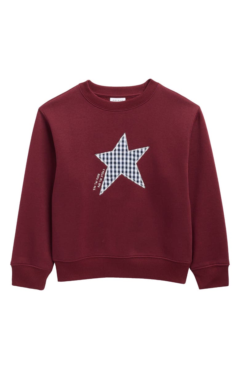 PacSun Kids' Adventure Star Appliqué Graphic Sweatshirt, Main, color, Maroon
