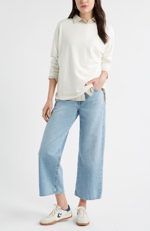 Caslonr Caslon(r) Roll Crewneck Terry Sweatshirt