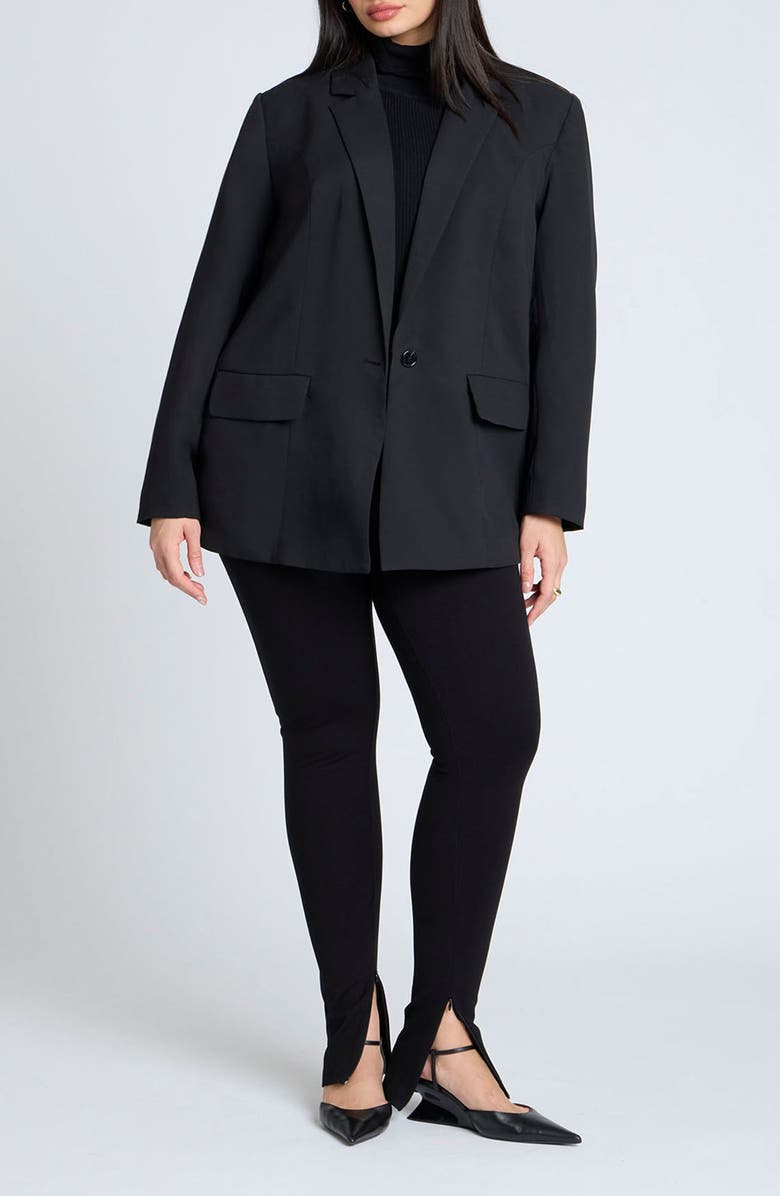ELOQUII The Fluid Crepe Blazer, Alternate, color, 