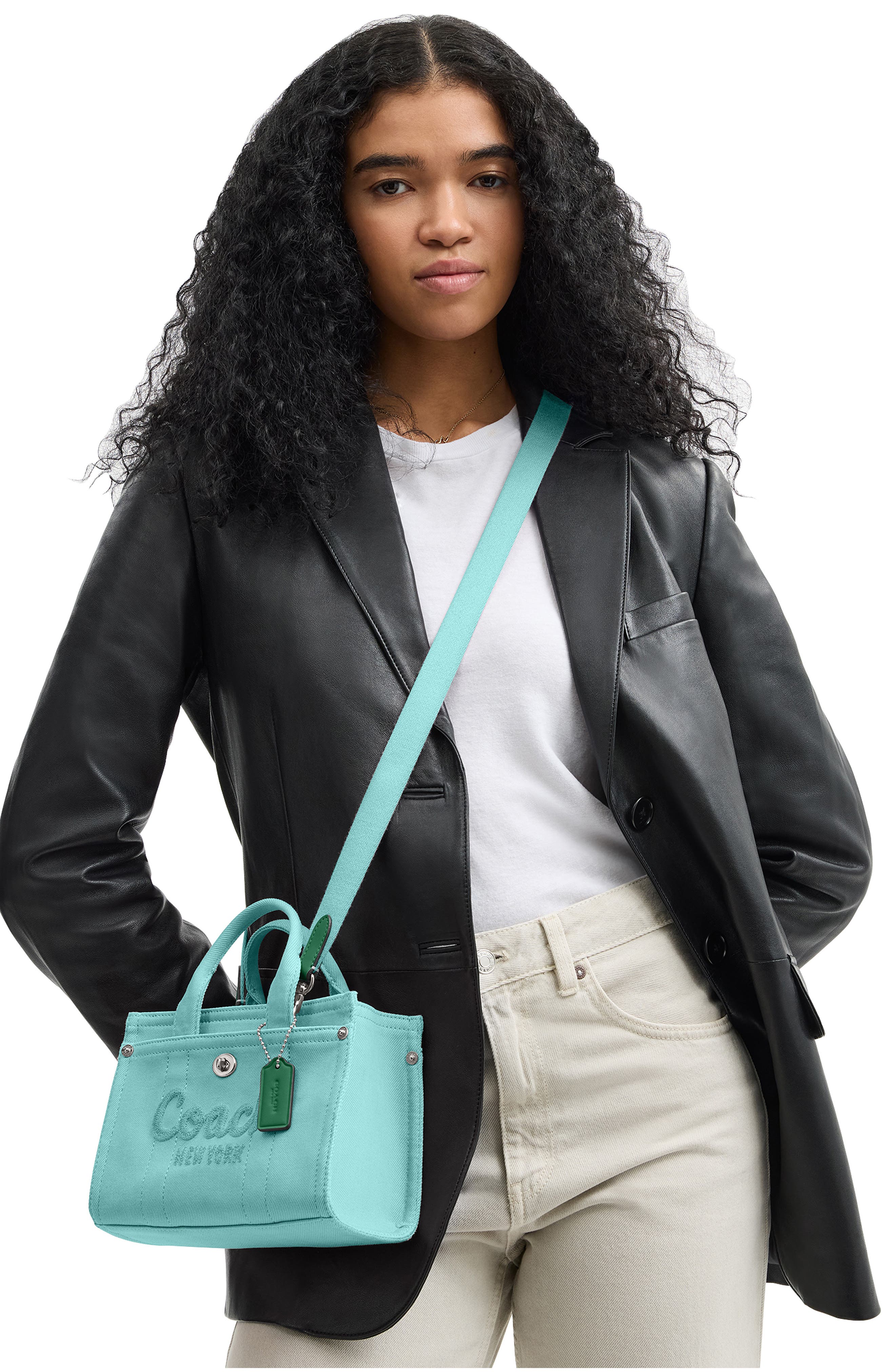 COACH Denim Cargo Tote 20, Alternate, color, 