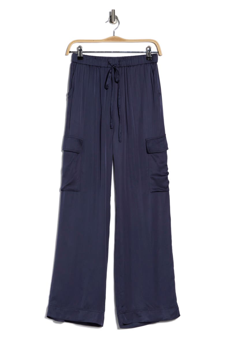 Nouma Cargo Wide Leg Pants, Alternate, color, BLEU MARINE